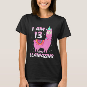 Ich bin 13 Jahre alt und Llamazing Lama 13. Geburt T-Shirt