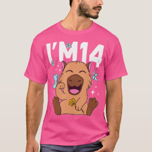Ich bin 14 Tage Capybara 14. Geburtstag Capybara T-Shirt