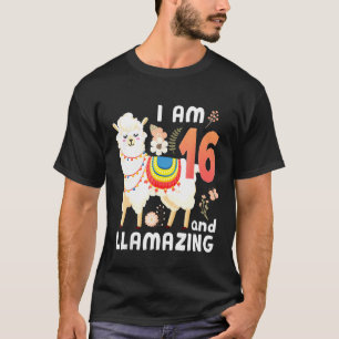 Ich bin 16 und Llama Llamazing 16. Geburtstag T-Shirt