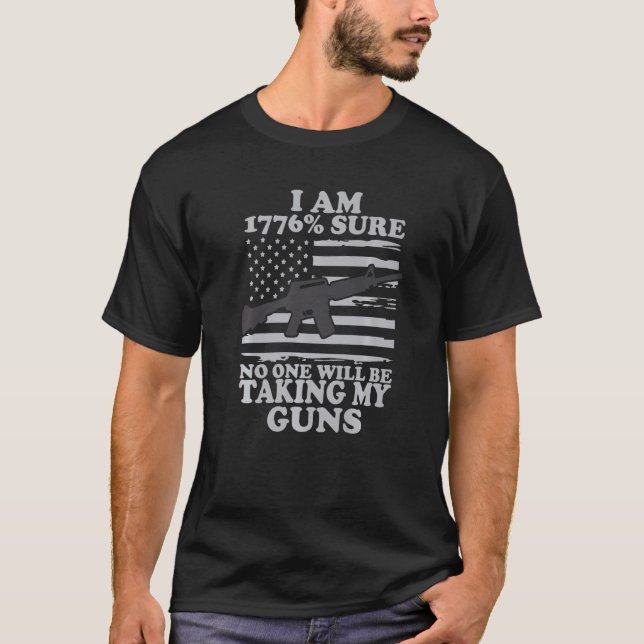 Ich bin 1776 sicher, dass niemand meine Gewehre fl T-Shirt (Vorderseite)