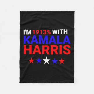 Ich bin 1913 % mit Kamala Harris 2024 Fleecedecke