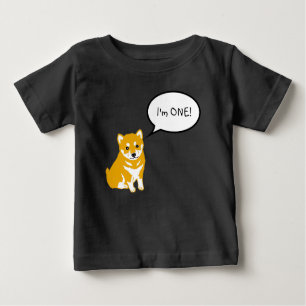 Ich bin 1 Shiba Inu Sprechblase 2 Black Baby T-Shi Baby T-shirt