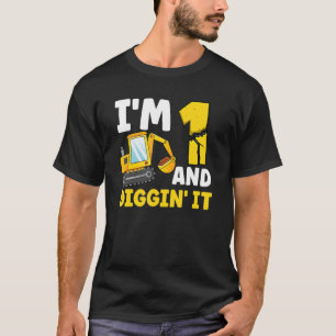 Ich bin 1 und graben es 1. Geburtstag Grabstätte B T-Shirt