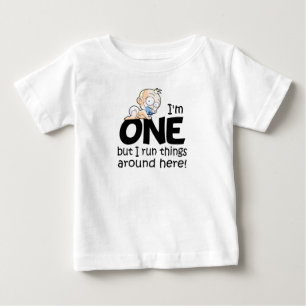 Ich bin 1 und ich laufe hier Dinge Baby T-shirt