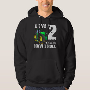 Ich bin 2 Farm Barnyard Traktor 2. Geburtstag Part Hoodie