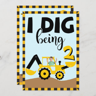 Ich bin 2 Geburtstagsbau Einladung