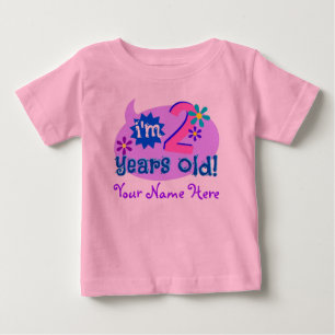 Ich bin 2 Jahre alt! (Personifizieren Sie mit dem Baby T-shirt