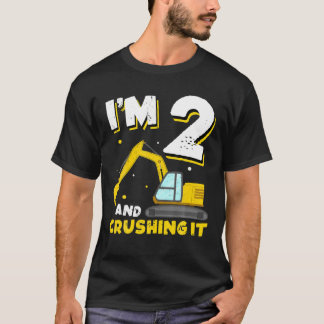 Ich bin 2 Jahre alt und zerstöre ihn Bagger 2. Geb T-Shirt