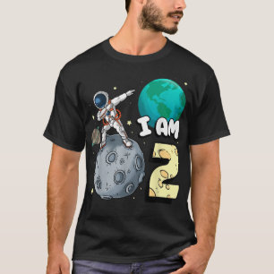 Ich bin 2 Space Astronaut Kid Moon Walker 2. Gebur T-Shirt