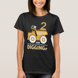 Ich bin 2 und graben es Baugraben 2nd Bi T-Shirt
