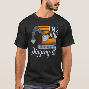 Ich bin 2 und graben es Grabstein 2. Geburtstag Sa T-Shirt