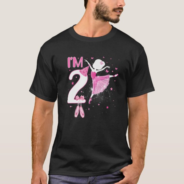 Ich bin 2nd Birthday Ballerina Girls Ballet Dancer T-Shirt (Vorderseite)