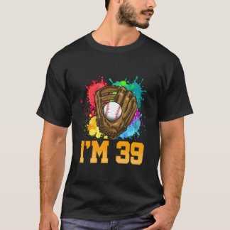 ICH BIN 39 Sports Handschuh Baseballspieler 39. T-Shirt