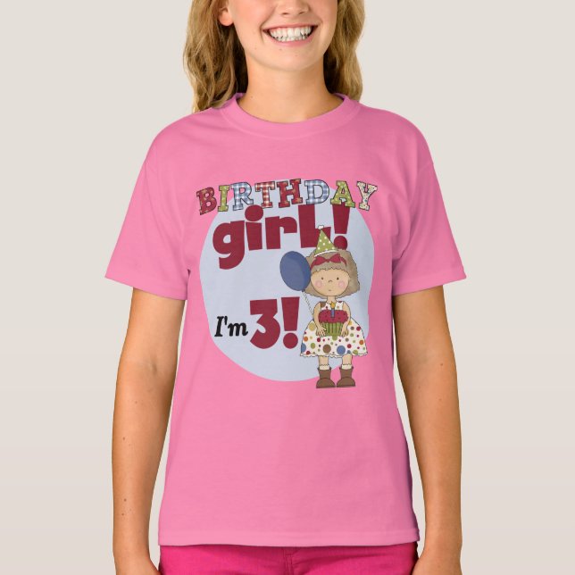 Ich bin 3 Geburtstag Girl Tshirts und Geschenke (Vorderseite)
