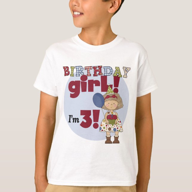 Ich bin 3 Geburtstag Girl Tshirts und Geschenke (Vorderseite)