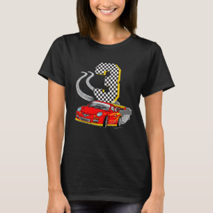 Ich bin 3 Jahre alt Racing Car Boys Kids Crew 3. B T-Shirt