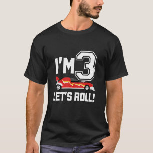 Ich bin 3 Let's Roll Race Car 3. Geburtstag 3 Jahr T-Shirt