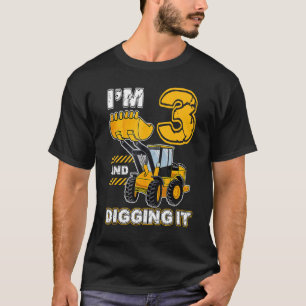 Ich bin 3 und graben es lustigen 3. Geburtstag Aus T-Shirt