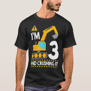 Ich bin 3 und zerstöre es 3. Geburtstag Bau Ex T-Shirt