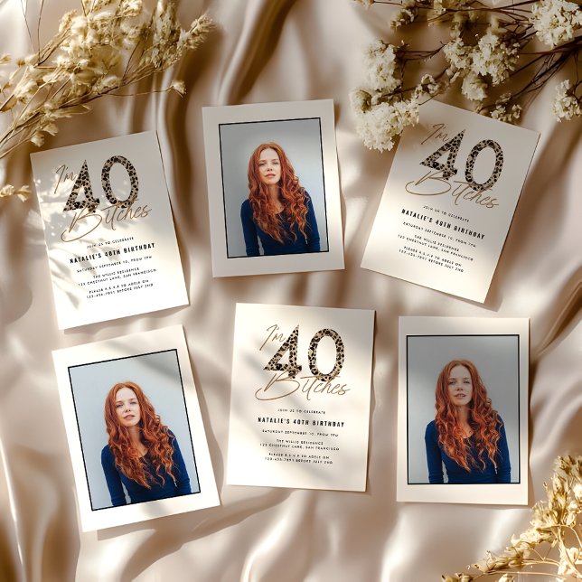 Ich bin 40 Foto für das Ausdrucken von Tierschrift (Von Creator hochgeladen)