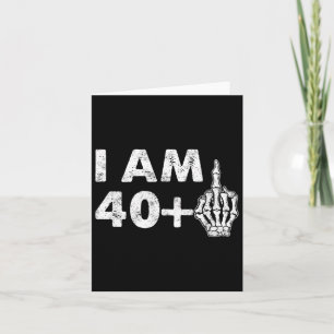 Ich bin 41 Jahre alt Spaß Skelett Middle Finger 41 Karte