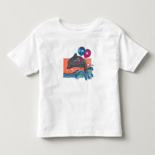 "Ich bin 4" Delphin-T-Shirt Kleinkind T-shirt