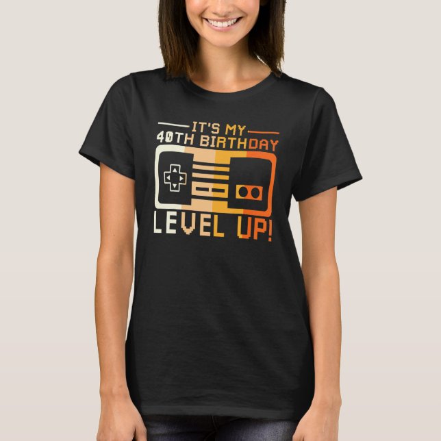 Ich bin 4 Level Up T Game Controller Dashb T-Shirt (Vorderseite)