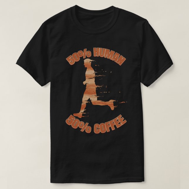 Ich bin 50 Mann und 50 Kaffee T-Shirt (Design vorne)