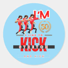 Ich bin 50 runder aufkleber