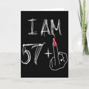 Ich bin 57 plus 1 lustig für einen 57. Geburtstag Karte