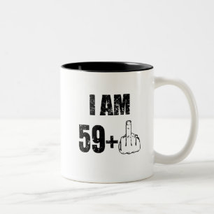 Ich bin 59 plus 1, 60. Geburtstag der Zweifarbige Tasse