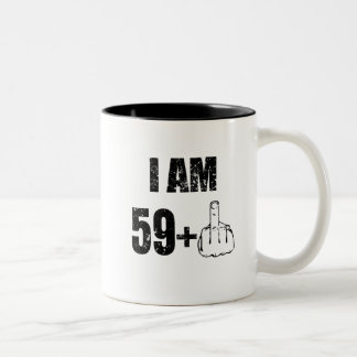 Ich bin 59 plus 1, 60. Geburtstag der Zweifarbige Tasse