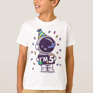 Ich bin 5 Astronaut zum Geburtstag T-Shirt