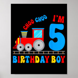 Ich bin 5 Jahre alt Kinder Zug Liebhaber Es ist me Poster