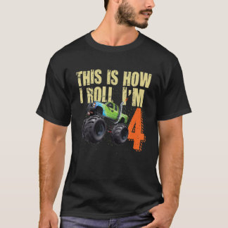 Ich bin 5 so Roll Kids Geschenk 5th Birthday Pa T-Shirt