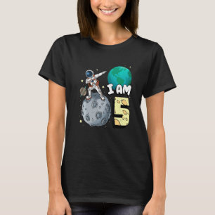 Ich bin 5 Space Astronaut Kid Moon Walker 5. Gebur T-Shirt