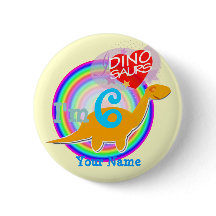 Ich bin 6 Geburtstag Cartoon Dinosaurier Ihr Name