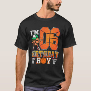Ich bin 6 Jahre alt, 6. Geburtstag, Boy Basketball T-Shirt