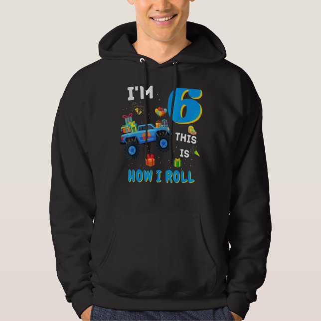 Ich bin 6 so Roll 6 Jahre alt Junge oder Mädchen Hoodie (Vorderseite)