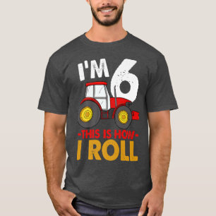 Ich bin 6 so Roll Truck Geburtstagskommee T-Shirt