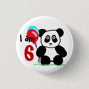 Ich bin 6 - Spaß 6. Geburtstag Design für Kinder Button