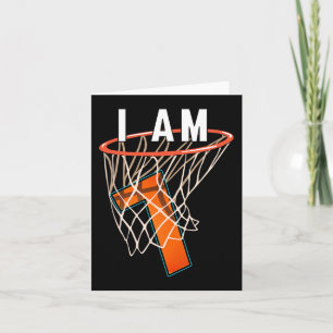 Ich bin 7 Basketball Themed 7. Geburtstagsparty Ce Karte