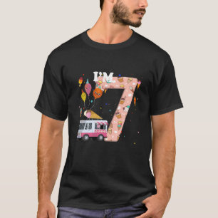Ich bin 7 Geburtstag für Boys Girls Ice Cream Truc T-Shirt