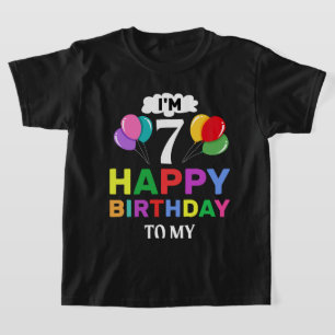 Ich bin 7 glückliche Geburtstag zu mir feiern mit  T-Shirt