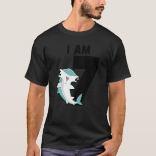 Ich bin 7 Hai 7. Geburtstag T-Shirt