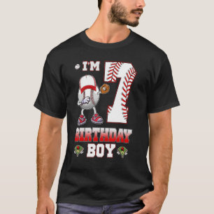 Ich bin 7 Jahre alt 7. Geburtstag Junge Dabbing Ba T-Shirt
