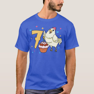 Ich bin 7 Jahre alt mit Hühner Kindergeburtstag 7 T-Shirt