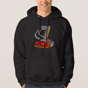 Ich bin 7 Jahre alt Racing Car Boys Kinder Crew 7. Hoodie