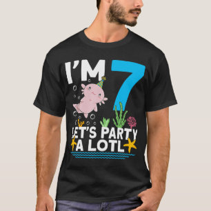 Ich bin 7 Tage Axolotl Party niedlich 7. Geburtsta T-Shirt