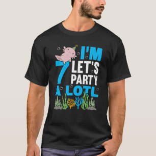 Ich bin 7 Tage Axolotl Party niedlich 7. Geburtsta T-Shirt